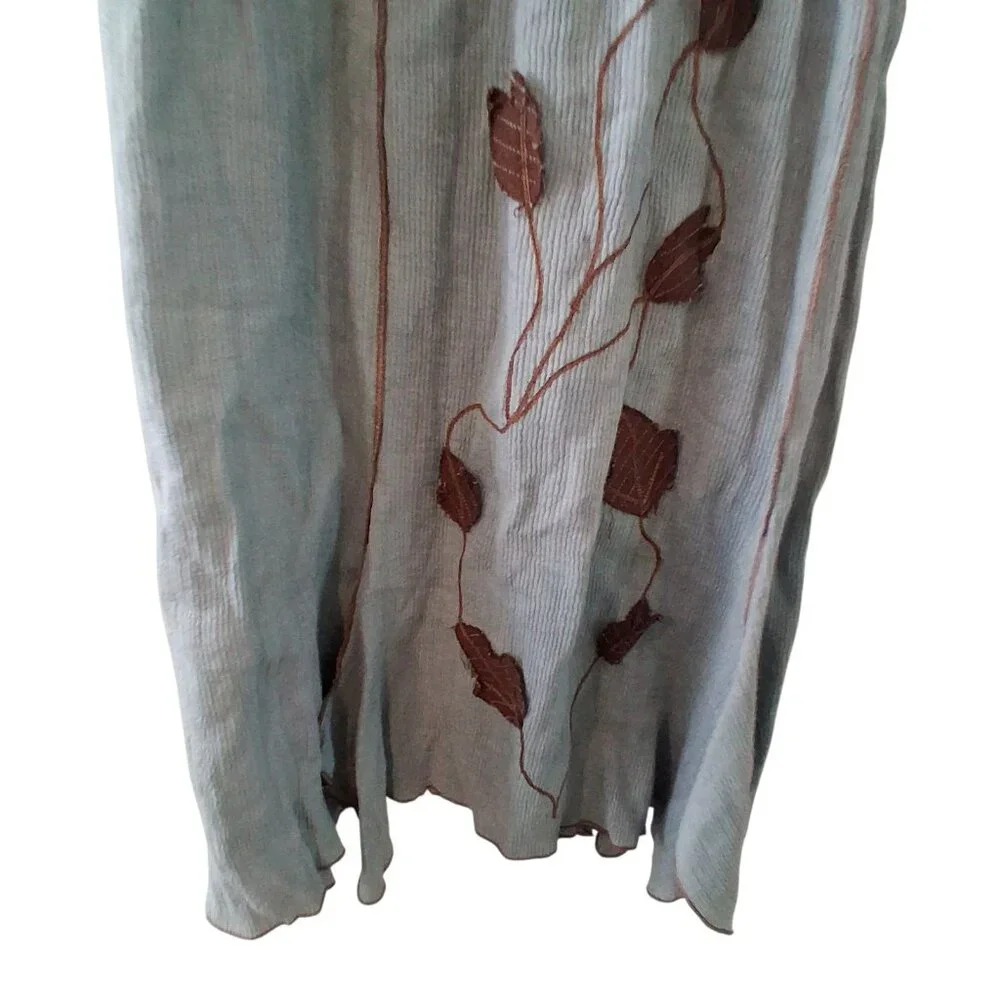 Talk of the Walk 2 pcset womens XL 100% linen laganlook skirt top vintage USA